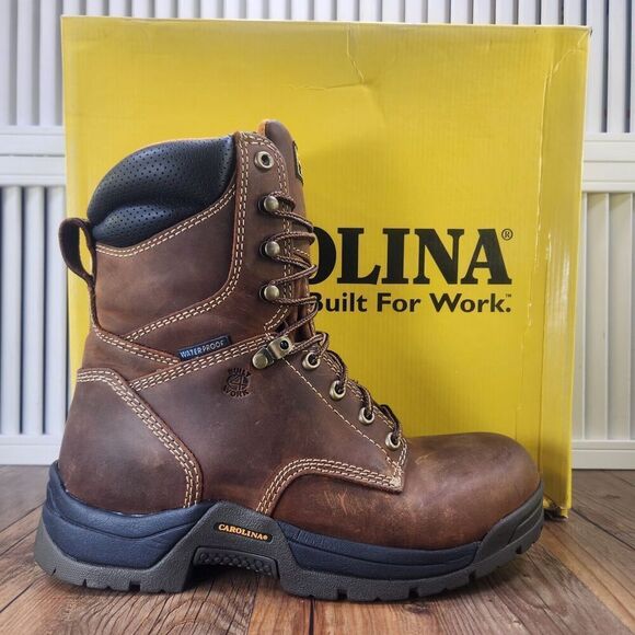 Carolina CA8020 Bruno Hi 8" Waterproof Broad Soft Toe Work Boots Mens Size 8.5 D - Picture 1 of 11